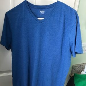 Large Blue Mossimo short sleeve V neck